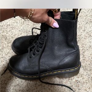 Dr. Martens Black Leather Combat Boots